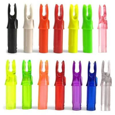 50 Pack Archery Arrow Nock ID 6.2mm/.244" Plastic Insert Arrow Nocks Tail for DIY Archery Hunting Shooting Arrows (Orange)