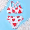Huaai Baby Girls Two Pieces Swimsuit Bikini Sets Infant Summer Watermelon Printed Beach Clothes Newborn Bathing Suit view 3