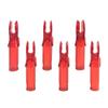 50 Pack Archery Arrow Nock ID 6.2mm/.244" Plastic Insert Arrow Nocks Tail for DIY Archery Hunting Shooting Arrows (Transparent red) view 2