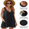 Blooming Jelly Womens Casual Sun Summer Dresses Sexy Swimsuit Cover Up V Neck Sleeveless Dress (Large, Black) view 4