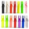 50 Pack Archery Arrow Nock ID 6.2mm/.244" Plastic Insert Arrow Nocks Tail for DIY Archery Hunting Shooting Arrows (Transparent Orange)