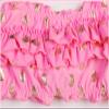 Teen Girl's Summer Two Piece Swimsuit Kids Sport Solid Swimwear Girls High Waisted Bikini Set Halter Plus Size Bathing Pink view 4