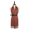 RIIQIICHY Pashmina Shawl for Women Weddings Wraps for Evening Dresses Rust Scarfs for Winter Warm Large Scarves view 3
