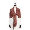 RIIQIICHY Pashmina Shawl for Women Weddings Wraps for Evening Dresses Rust Scarfs for Winter Warm Large Scarves view 4