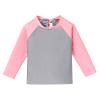 Mommy and Me Swimsuits Rash Guard Bathing Suit Long Sleeve Swim Shirt+Pants + Cap UV Sun Protection Modest Swimwear Burkini Outfit 3PCS Set Gray+Pink 3-4 T view 4