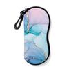 ZAXMEY Sunglasses Soft Case with Carabiner Ultra Light Neoprene Zipper Glasses Case, Pink Flower view 1