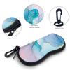 ZAXMEY Sunglasses Soft Case with Carabiner Ultra Light Neoprene Zipper Glasses Case, Pink Flower view 3