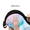 ZAXMEY Sunglasses Soft Case with Carabiner Ultra Light Neoprene Zipper Glasses Case, Pink Flower view 4