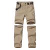 Kids Youth Hiking Cargo Pants, Quick Dry Convertible Zip Off Pants, Outdoor Camping Pants Khaki view 1