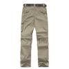 Kids Youth Hiking Cargo Pants, Quick Dry Convertible Zip Off Pants, Outdoor Camping Pants Khaki view 2