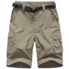 Kids Youth Hiking Cargo Pants, Quick Dry Convertible Zip Off Pants, Outdoor Camping Pants Khaki view 3