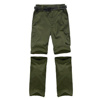 Anyanmoutn Boy's Hiking Cargo Pants Kids' Outdoor Quick Dry Pants Casual Youth Climbing Convertible Trouser Fishing Pants Green