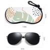 ZAXMEY Sunglasses Soft Case with Carabiner Ultra Light Neoprene Zipper Glasses Case, Leopard view 2