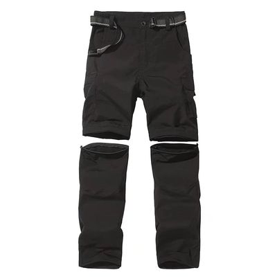 Boys Mens Scout Hiking Pants,Youth Casual Outdoor Quick Dry Waterproof Climbing Fishing Trousers Black