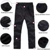 Boys Mens Scout Hiking Pants,Youth Casual Outdoor Quick Dry Waterproof Climbing Fishing Trousers Black view 4