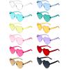 Flutesan 42 Pairs Valentine's Day Heart Shaped Sunglasses Bulk for Women Y2k Trendy Rimless Clear Heart Party Favor Glasses(Multi Colors) view 1
