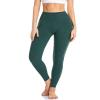AHLW Buttery Soft High Waisted Leggings for Women - Elastic Skin-Friendly Comfortable Yoga Pants Daily Casual Leggings Dark Green view 2