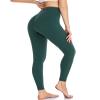 AHLW Buttery Soft High Waisted Leggings for Women - Elastic Skin-Friendly Comfortable Yoga Pants Daily Casual Leggings Dark Green view 4