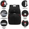 Insulated Cooler Backpack,Double Deck Leak Proof Cooler Bag,Insulated Backpack Cooler Lunch Backpack for Men Women,Black & Red view 2
