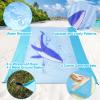 BREENHILL Large Beach Blanket Oversized Beach Mat Intimate Choice of Beach Accessories for Outdoor Travel Camping Hiking Good Gift (XL-BlueWhale) view 2
