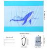 BREENHILL Large Beach Blanket Oversized Beach Mat Intimate Choice of Beach Accessories for Outdoor Travel Camping Hiking Good Gift (XL-BlueWhale) view 3