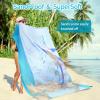 BREENHILL Large Beach Blanket Oversized Beach Mat Intimate Choice of Beach Accessories for Outdoor Travel Camping Hiking Good Gift (XL-BlueWhale) view 4