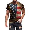 Mens Distressed Graphic T-Shirts Vintage Short Sleeve Muscle Sport Crewneck Sweatshirts Casual Slim Fit Fashionable Tees view 1