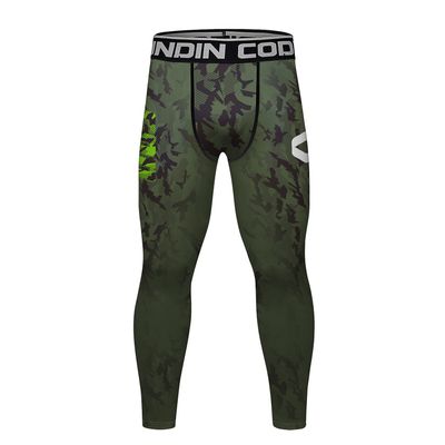 Red Plume Men's Sports Compression Pants Tights Baselayer Workout Cool Dry Long Running Leggings for Cycling Yoga Basketball (Style T, L)