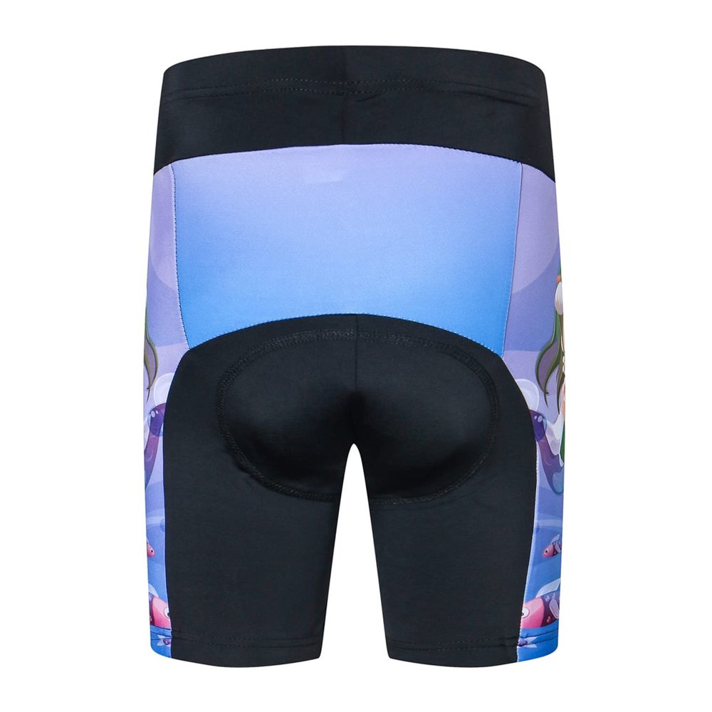 WeimoMonkey Cycling Shorts Padded Kids Bicycle Tights Children Bike MTB Pants Boy Girl Mountain Road Clothing Summer Purple L