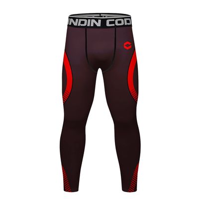 Red Plume Men's Sports Compression Pants Tights Baselayer Workout Cool Dry Long Running Leggings for Cycling Yoga Basketball (Style U, L)