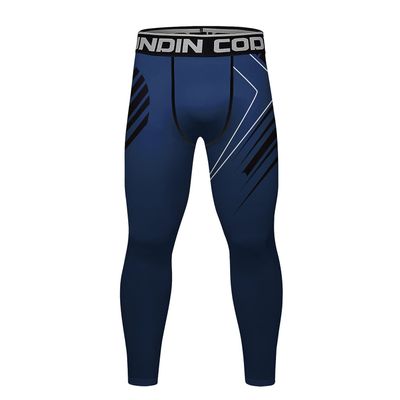 Red Plume Men's Sports Compression Pants Tights Baselayer Workout Cool Dry Long Running Leggings for Cycling Yoga Basketball (Style N, L)