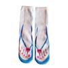Ryshman 3D Manicure Print Funny Flip Flop Socks Low Cut Ankle Silly Sandal Socks for Women- A Gag Gift (One Size, Blue-30cm, 1 pair) view 1
