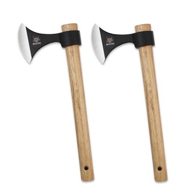 WICING Throwing Axes 2 Pack, 16.2-inch Throwing Tomahawks High Carbon Steel & Wooden Handle, for Axe Throwing Recreation and Competition