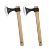 WICING Throwing Axes 2 Pack, 16.2-inch Throwing Tomahawks High Carbon Steel & Wooden Handle, for Axe Throwing Recreation and Competition view 1