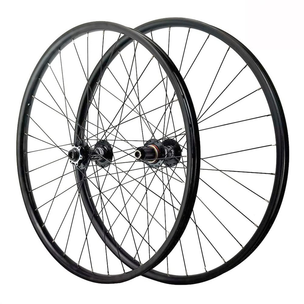 Mountain Bike Wheelset 27.5" 29" Bicycle Rim Disc Brake Wheelset Thru Axle Front Rear Wheels 32 Holes Hub for 7 8 9 10 11 12 Speed Cassette 1970g