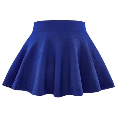 BOOPH Kids Girls Skirt Casual Mini Flare Plain Pleated Skater Uniform Skirts 10-11 Years Blue
