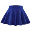 BOOPH Kids Girls Skirt Casual Mini Flare Plain Pleated Skater Uniform Skirts 10-11 Years Blue view 1