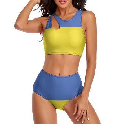 Bikini Ukraine Flag Women's Swimwear Two-Piece Swimsuit Tummy Control Swimsuits M