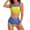 Bikini Ukraine Flag Women's Swimwear Two-Piece Swimsuit Tummy Control Swimsuits M view 1