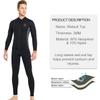 Wetsuit Top 3mm Neoprene Wetsuit Jacket Men Front Zip Long Sleeve Diving Suit for Swimming Surfing Snorkeling Kayaking Scuba Diving M Size view 3
