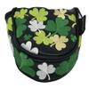 Shamrocks All-Over Embroidered Putter Cover by ReadyGOLF - Mallet view 3