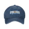 AHMOVOMAH Argentina Flag Denim Hats for Mens Womens Baseball Caps Casquette Navy, One Size view 4