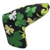 Shamrocks All-Over Embroidered Putter Cover by ReadyGOLF - Blade view 1