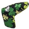 Shamrocks All-Over Embroidered Putter Cover by ReadyGOLF - Blade view 2