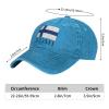 AHMOVOMAH Finland Denim Hats for Mens Womens Baseball Caps Casquette Blue view 2
