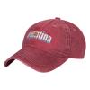 Argentina Flag Denim Hats for Mens Womens Baseball Caps Casquette Red view 1