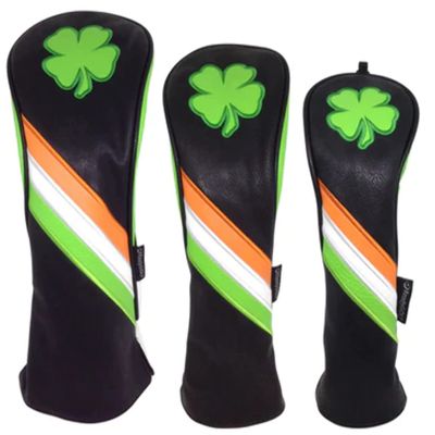Irish Shamrock Embroidered Headcover Set by ReadyGOLF - Driver, Fairway, Hybrid