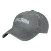 AHMOVOMAH Argentina Flag Denim Hats for Mens Womens Baseball Caps Casquette Gray view 1