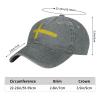 AHMOVOMAH Sweden Flag Denim Hats for Mens Womens Baseball Caps Casquette Gray view 2