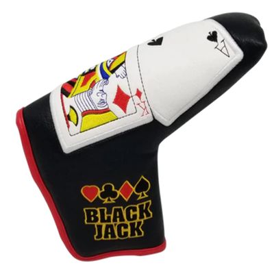 Black Jack Embroidered Putter Cover - Blade by ReadyGOLF